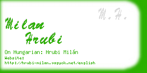 milan hrubi business card